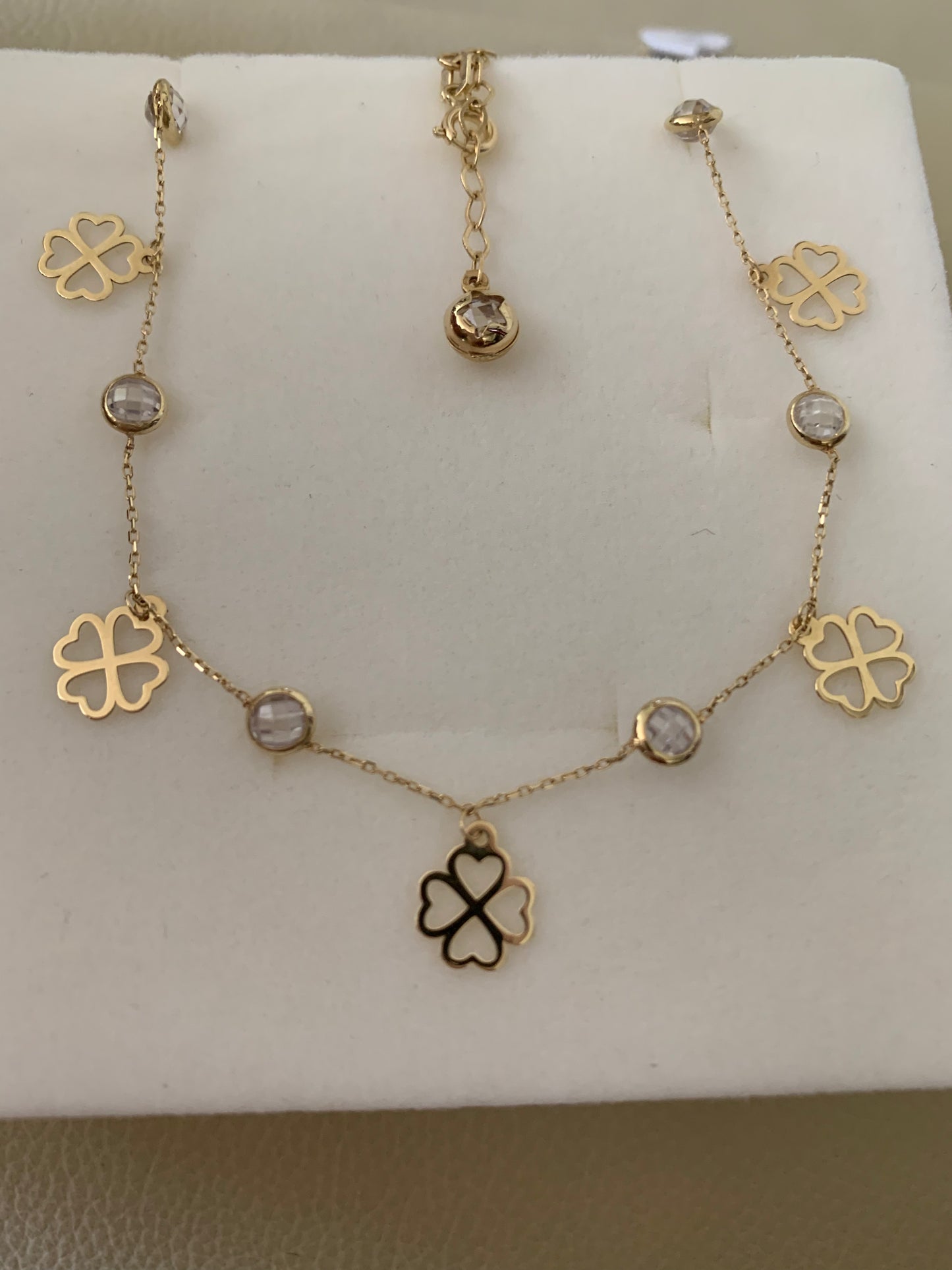 14K Gold four Leaf Clover Necklace