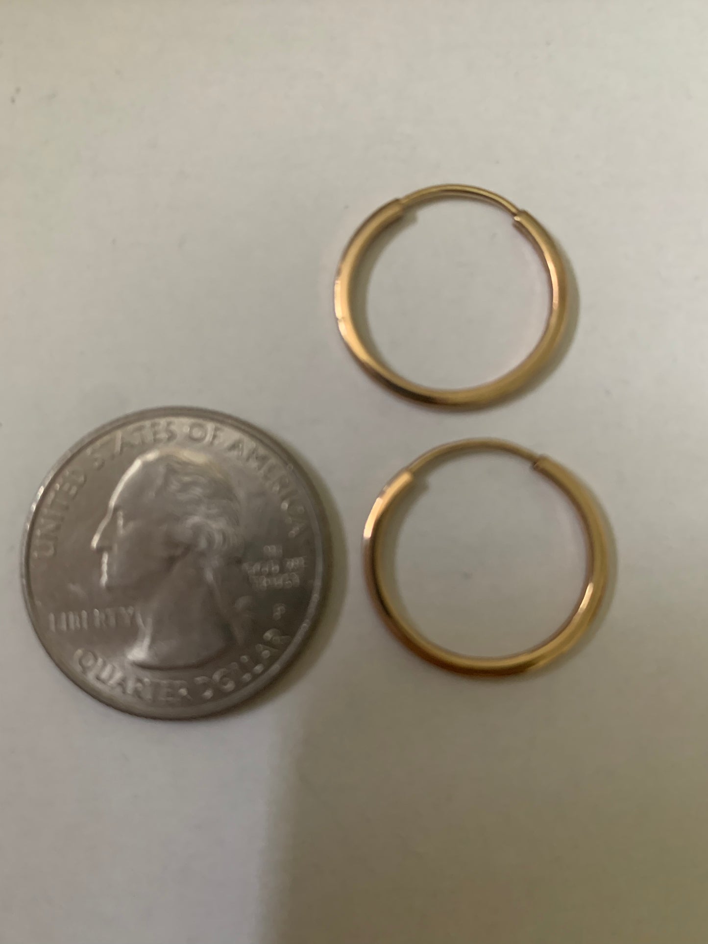 14kt Gold Girls Hoop Earrings