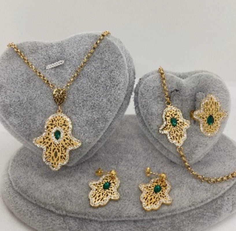 Hams Hand Evil Eye jewelry Set