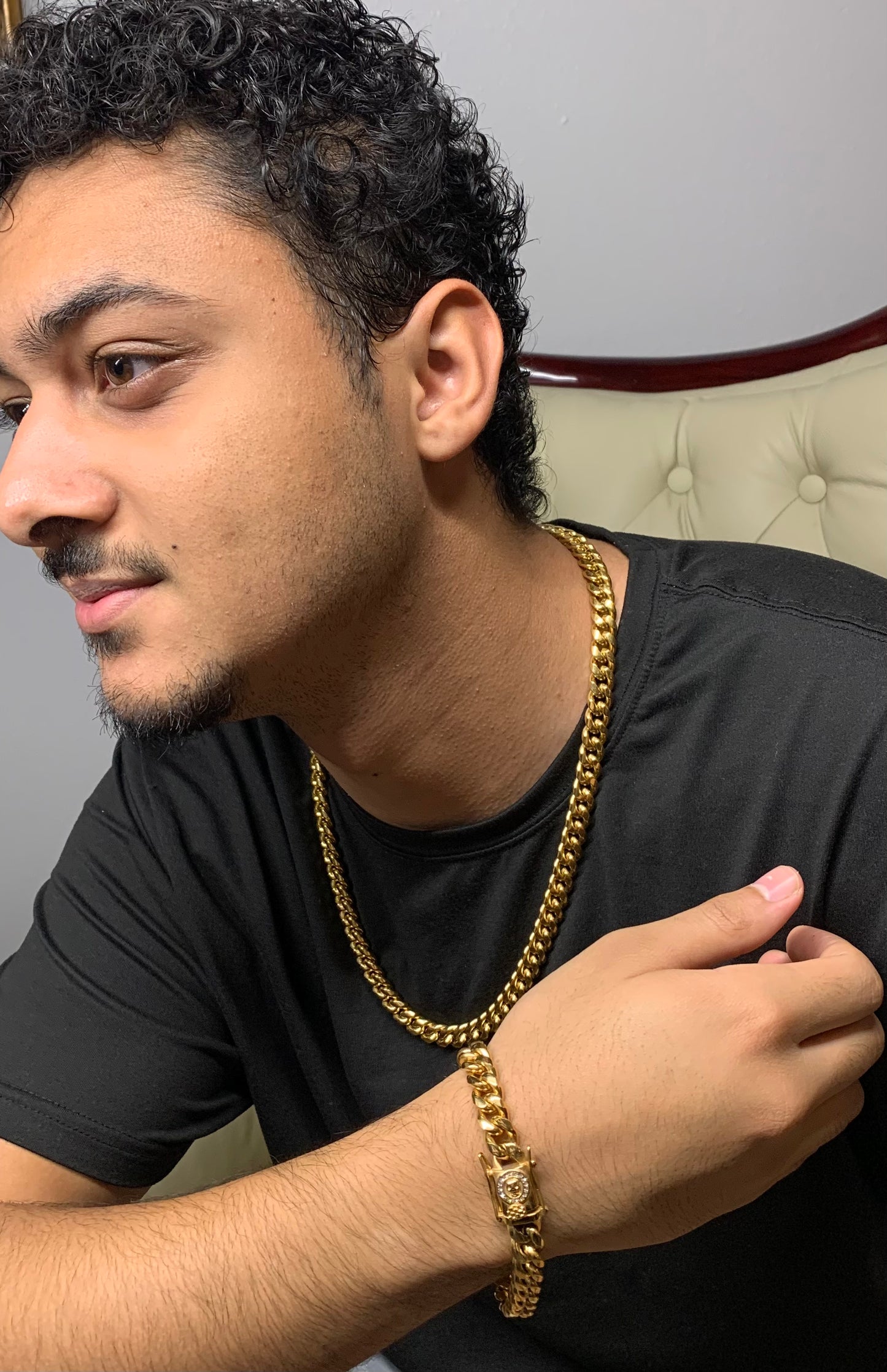 9mm Zircon link Chain or Bracelet Miami Cuban for man