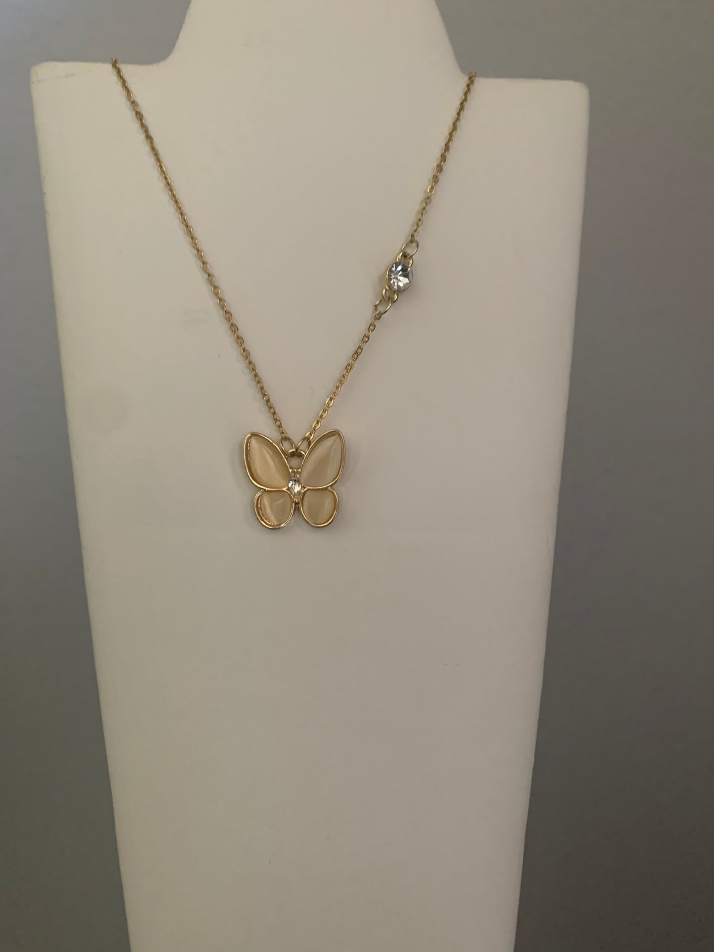 Necklace Pendant Zircon Butterfly