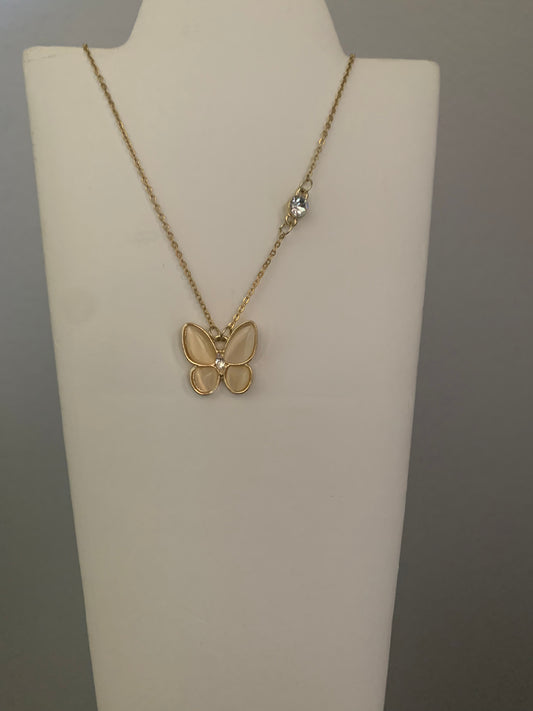 Necklace Pendant Zircon Butterfly