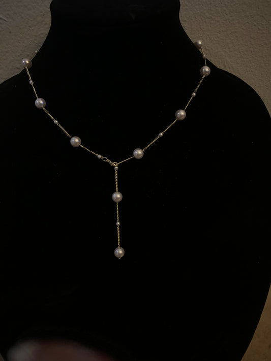 Necklace Two size Pearl Imitation