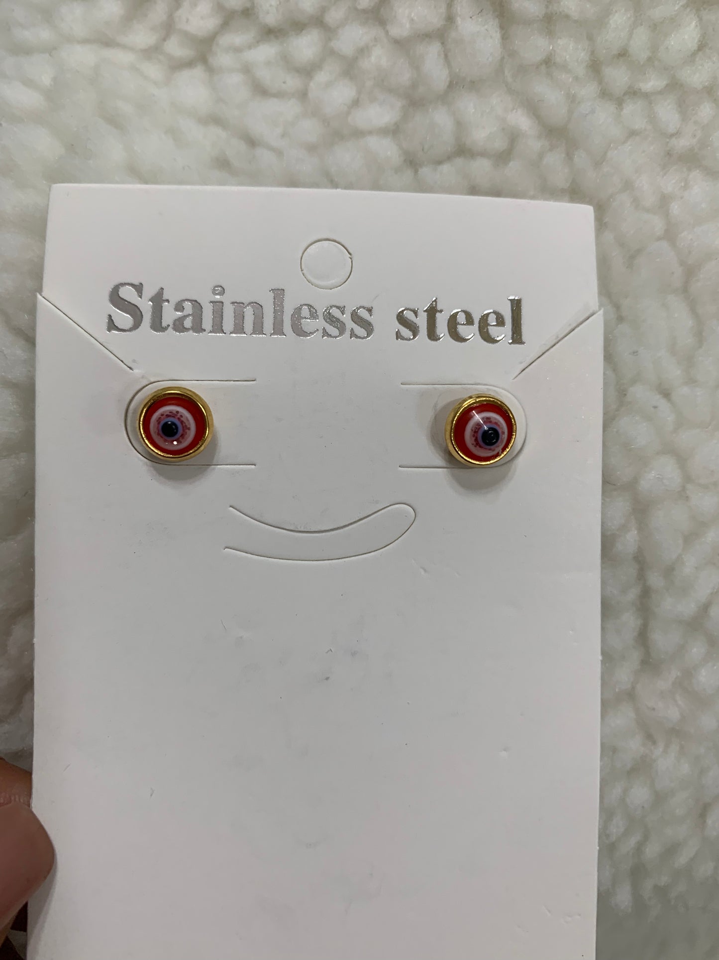 Stainless Steel Evil Eye Earring