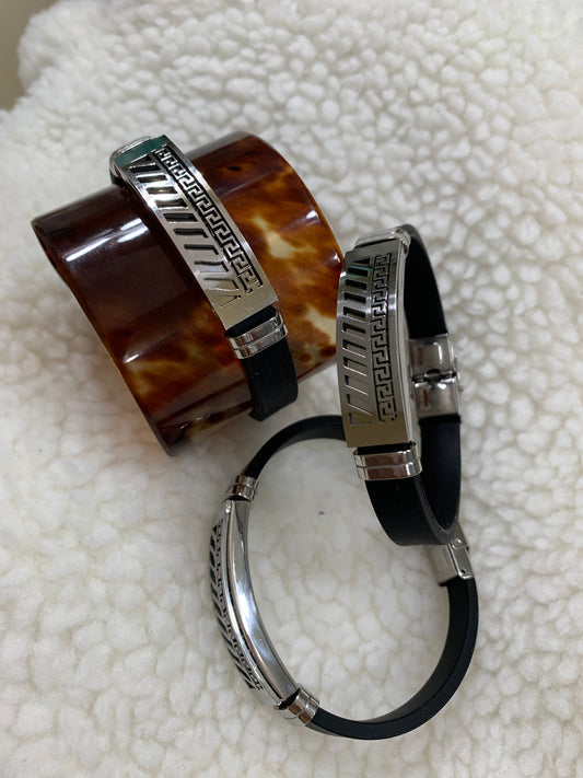 Stainless Steel/Leather Combination n for man and women Bracelet