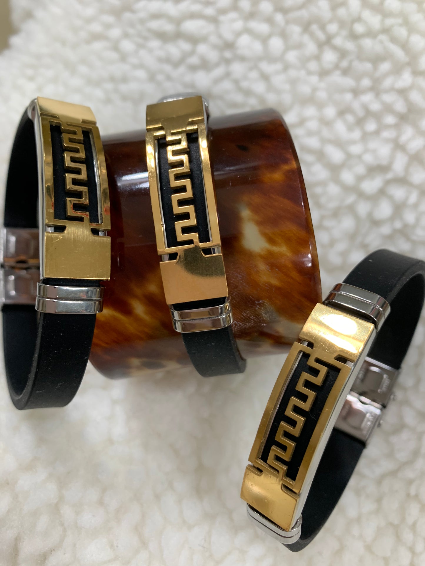 Stainless Pu leather man Bracelet