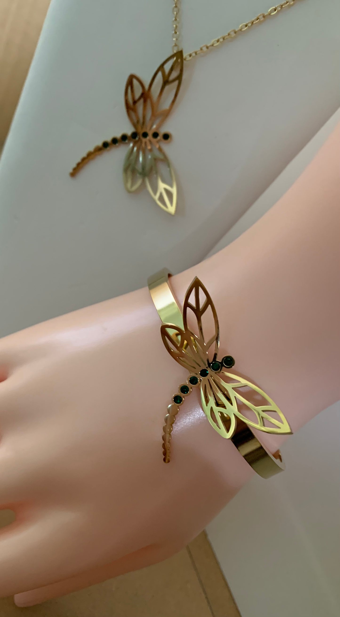 Dragonfly Bracelet and Necklace set