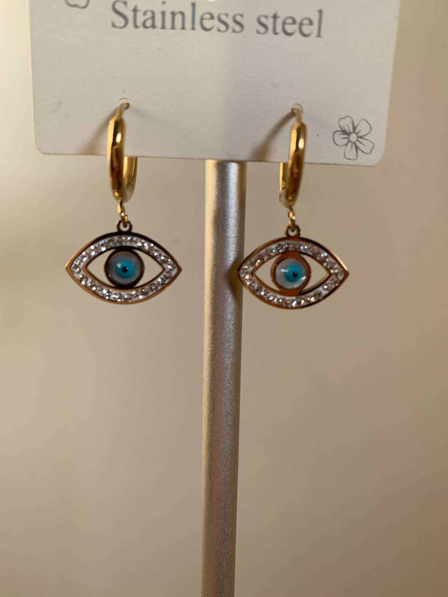 Evil Eye Earrings with Zirconia