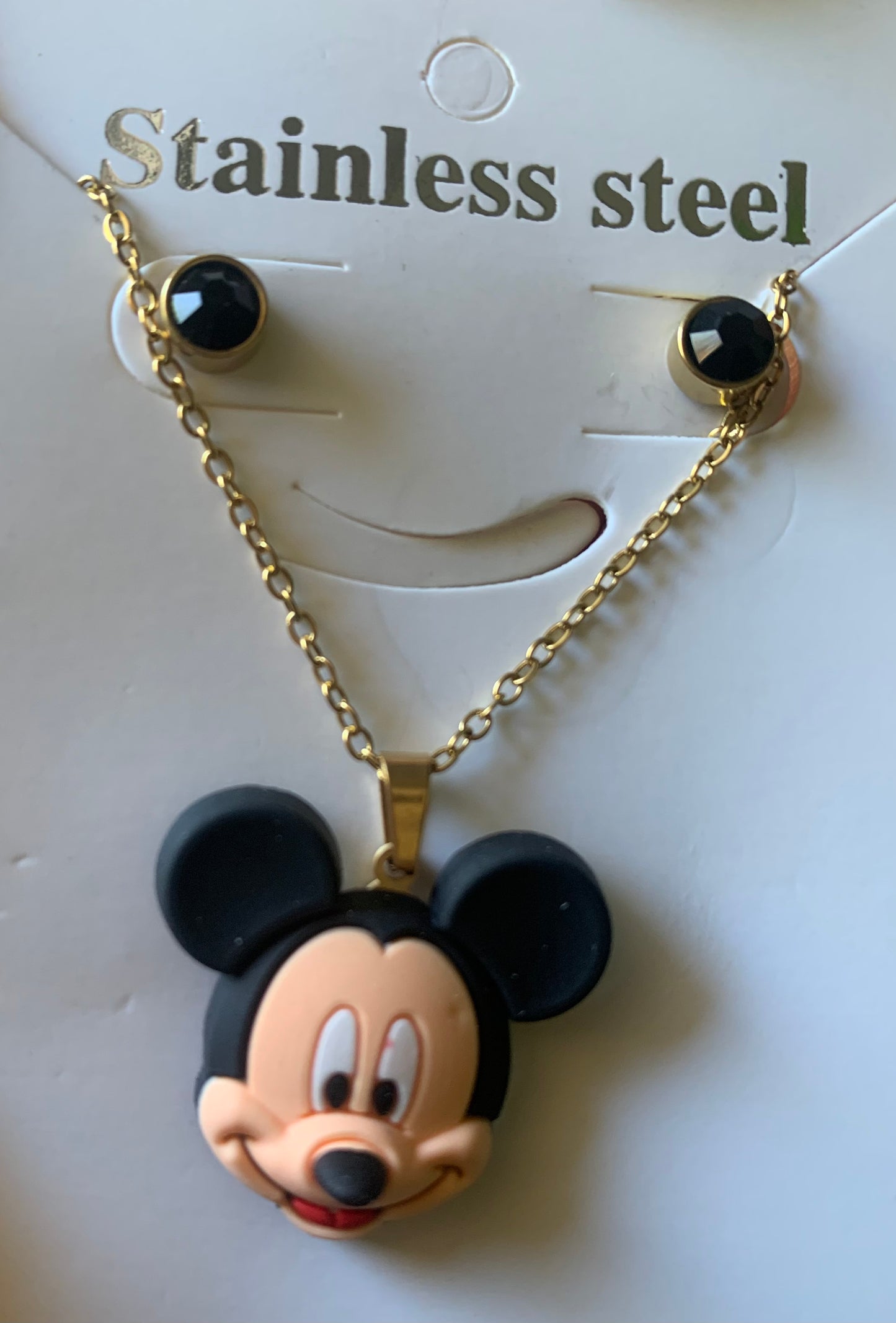 Boy Mouse Necklace and Earring Set